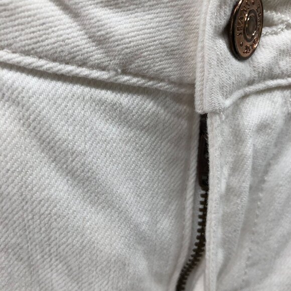 Zara Slim Straight Jeans Womens 6 White Low Rise Stretch - Picture 5 of 11